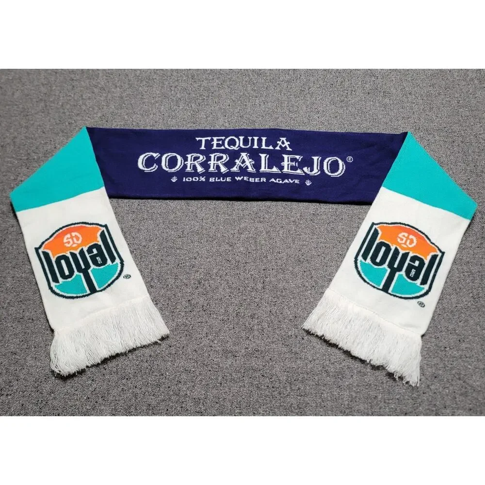 San Diego Loyal Scarf Adult USL Soccer Football Corralejo Tequila 6